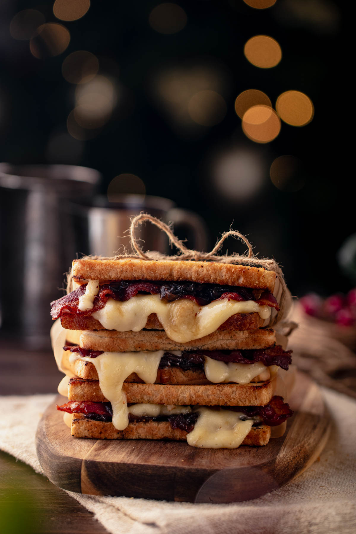 Brie, Bacon & Caramelised Onion Sandwich